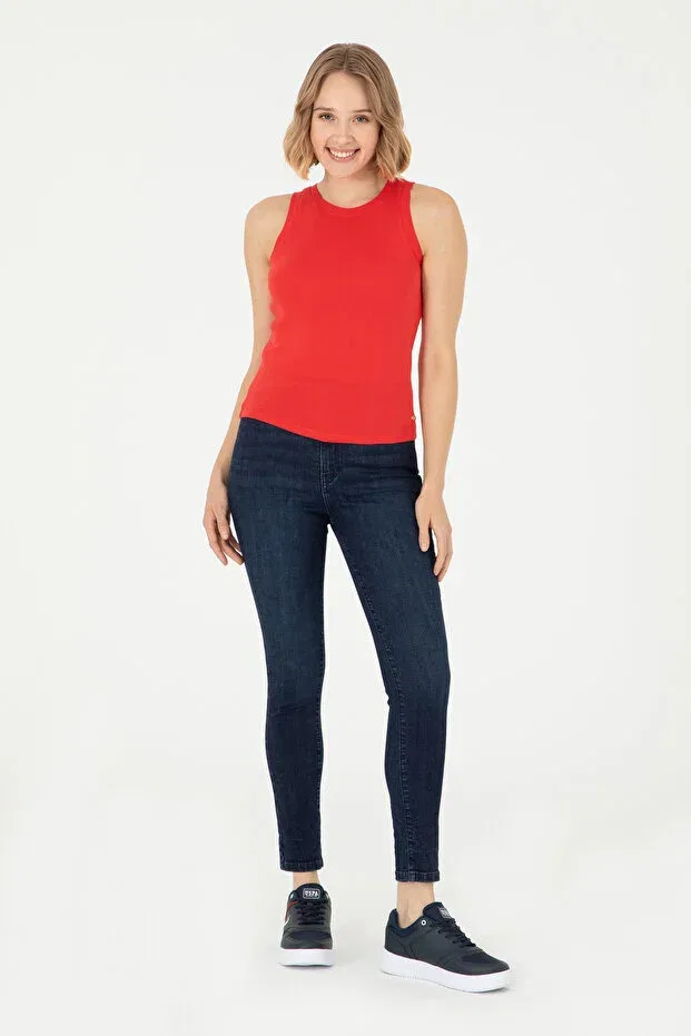Женская базовая футболка из хлопка без рукавов U.S. Polo Assn., 992410 — фото 4