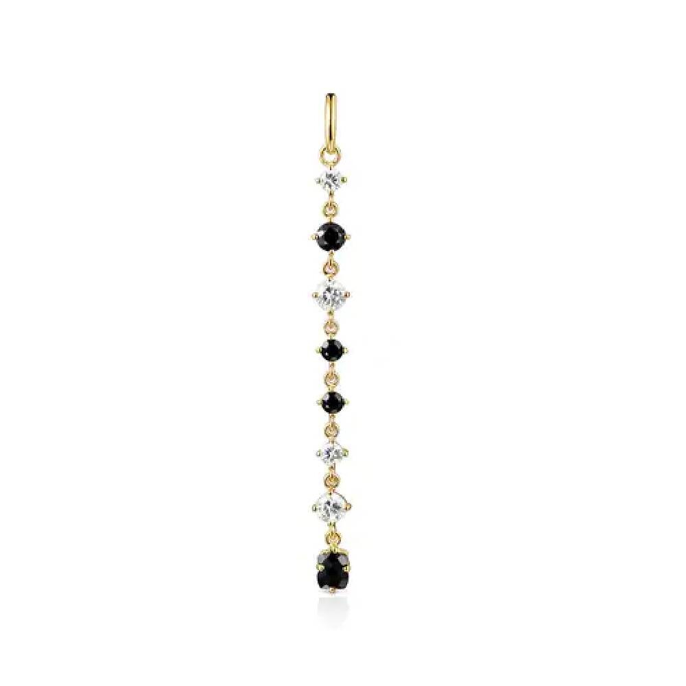 

Подвеска Tous Long Onyx And Zirconia, серебро
