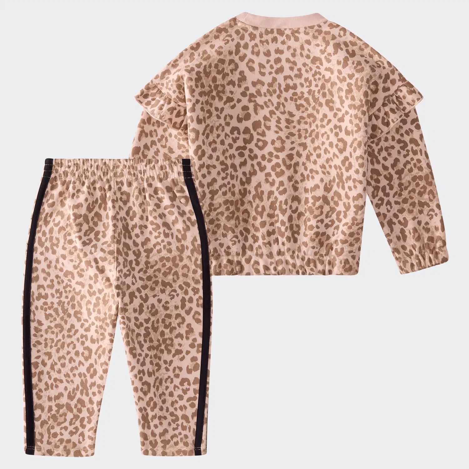 Детский комплект из 2 предметов с принтом, пуловер и брюки Adidas Sportswear, crystal linen — фото 2