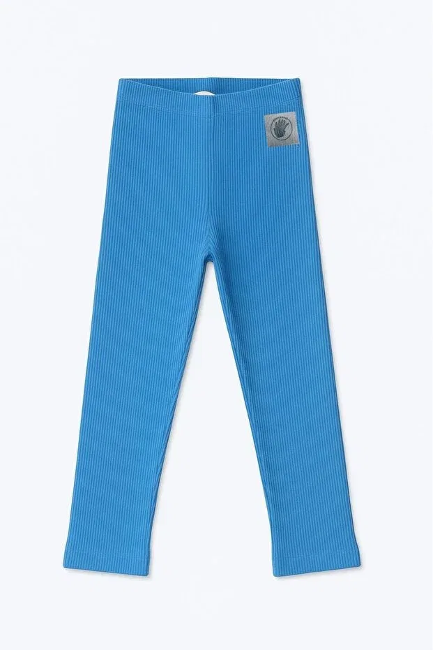 Детские леггинсы для девочек однотонные Petit Coral, Blue