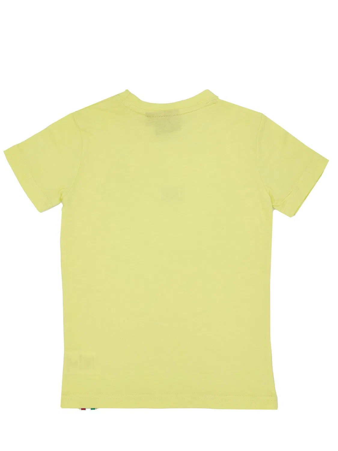 Детская хлопковая футболка с коротким рукавом Basic-Kurzarm-T-Shirt fur Kinder mit kleinem Logo Leone 1947 Apparel, Gelb Hellgelb — фото 2