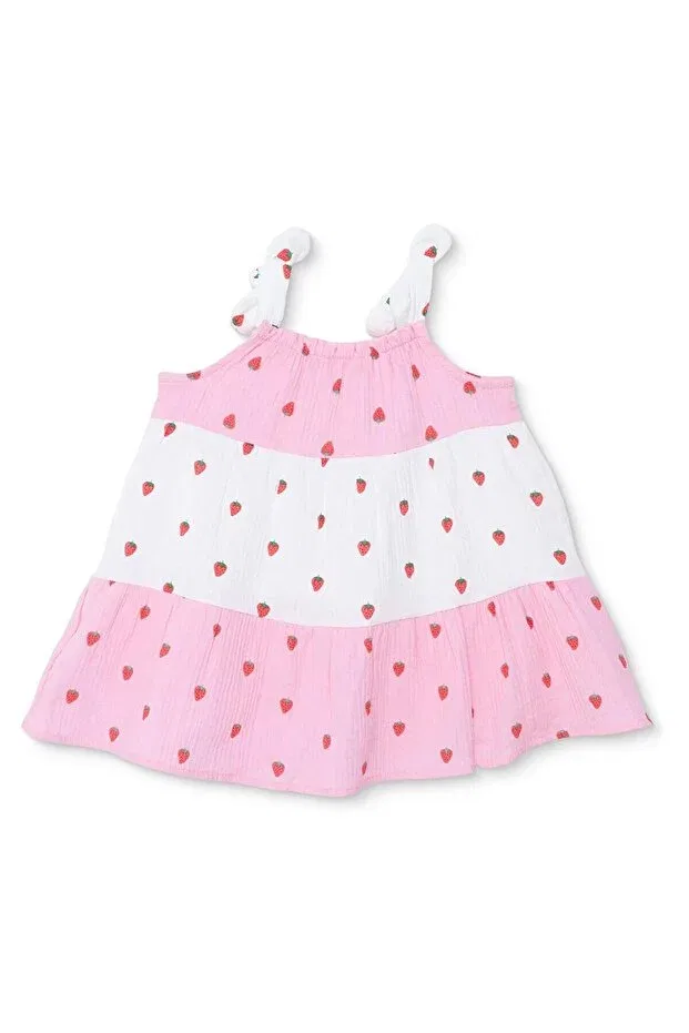 Детское платье для девочек с принтом Hellobaby berry belle dress Ebebek Hello Baby, Pink Printed — фото 2