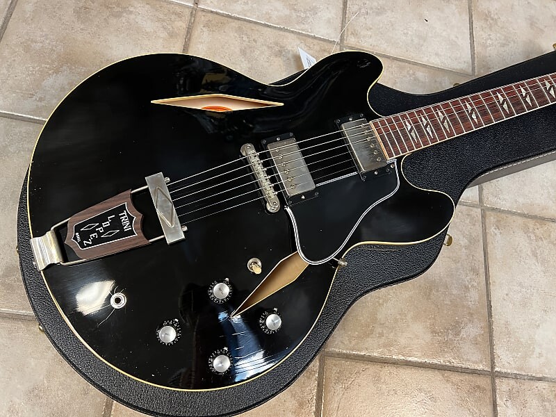 

2022 Gibson Custom 1964 Trini Lopez Standard Reissue Полуакустическая электрогитара Murphy Lab Ultra Light Aged Ebony Custom 1964 Trini Lopez Standard Reissue Semi-hollow Electric Guitar Murphy Lab Ultra Light Aged Ebony