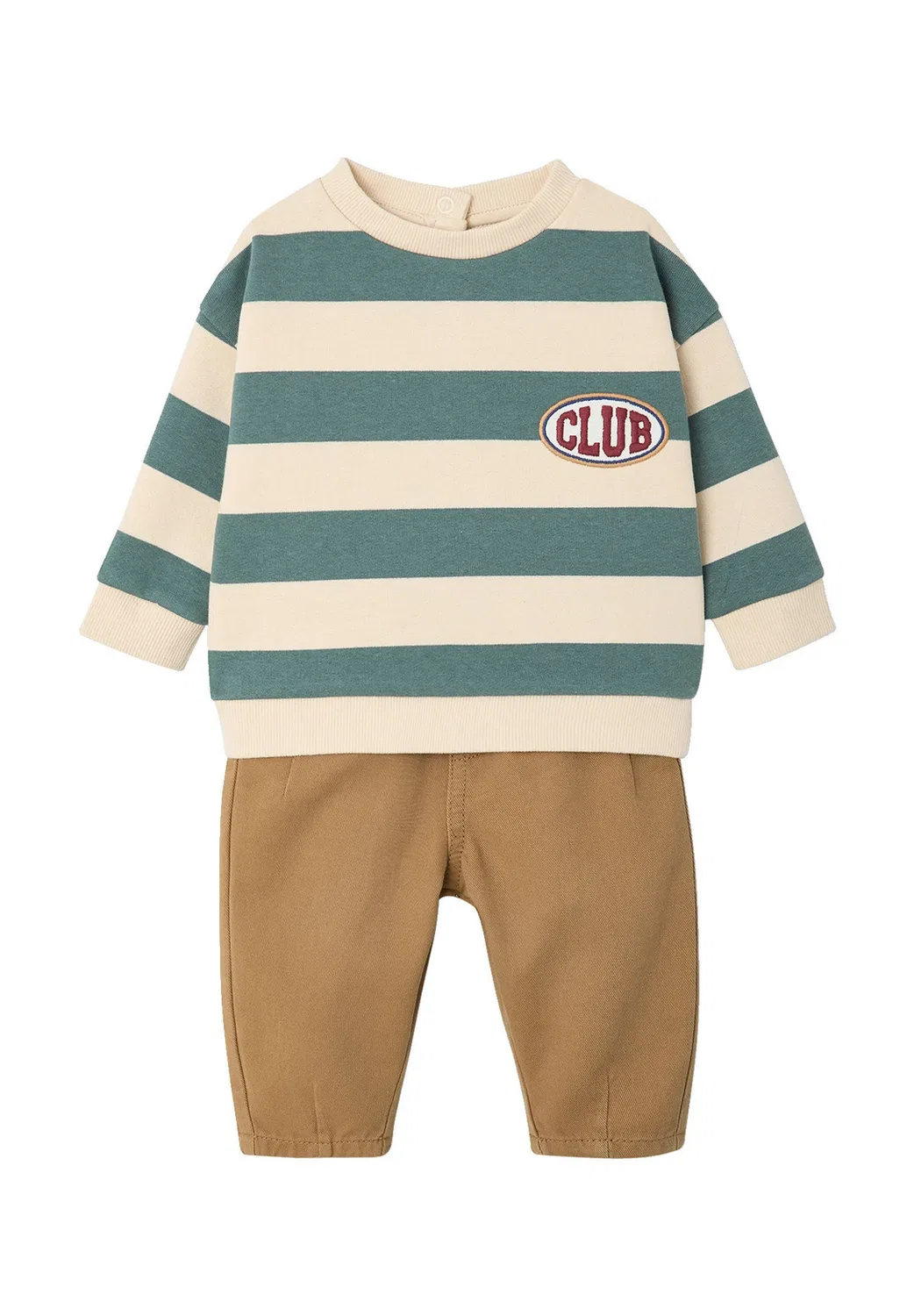 Baby-Set из толстовки и шлангового клуба - брюки Vertbaudet, Smaragdgrün