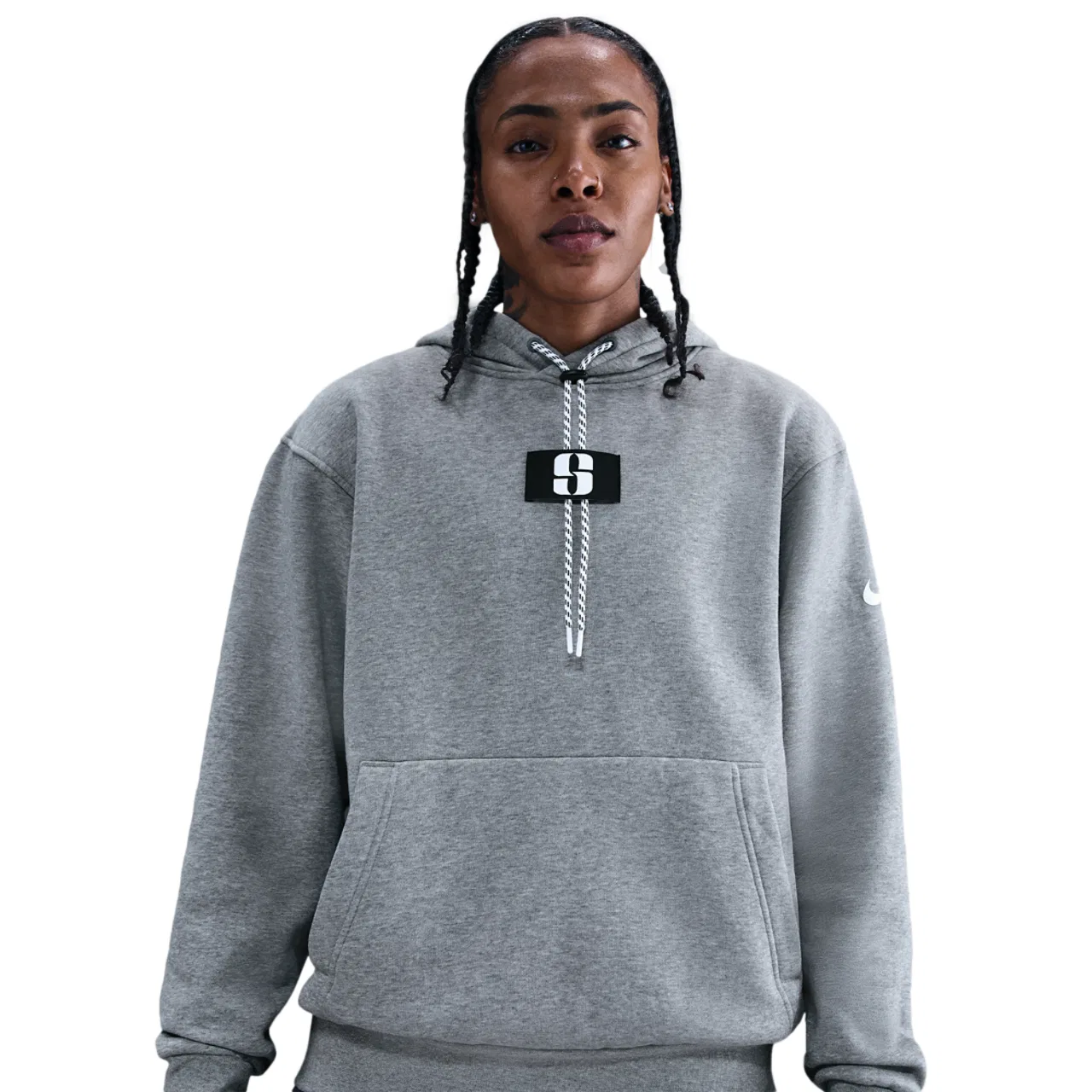 Женское худи Sabrina Nike, цвет Carbon Heather/Black