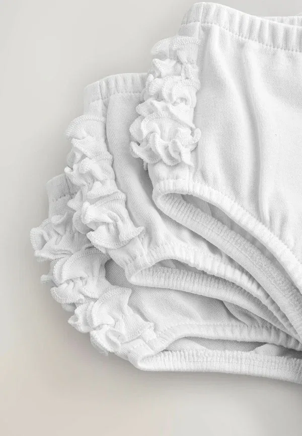 Комплект трусов 3 шт, хлопок, Knickers, Next, белое кружево — фото 4