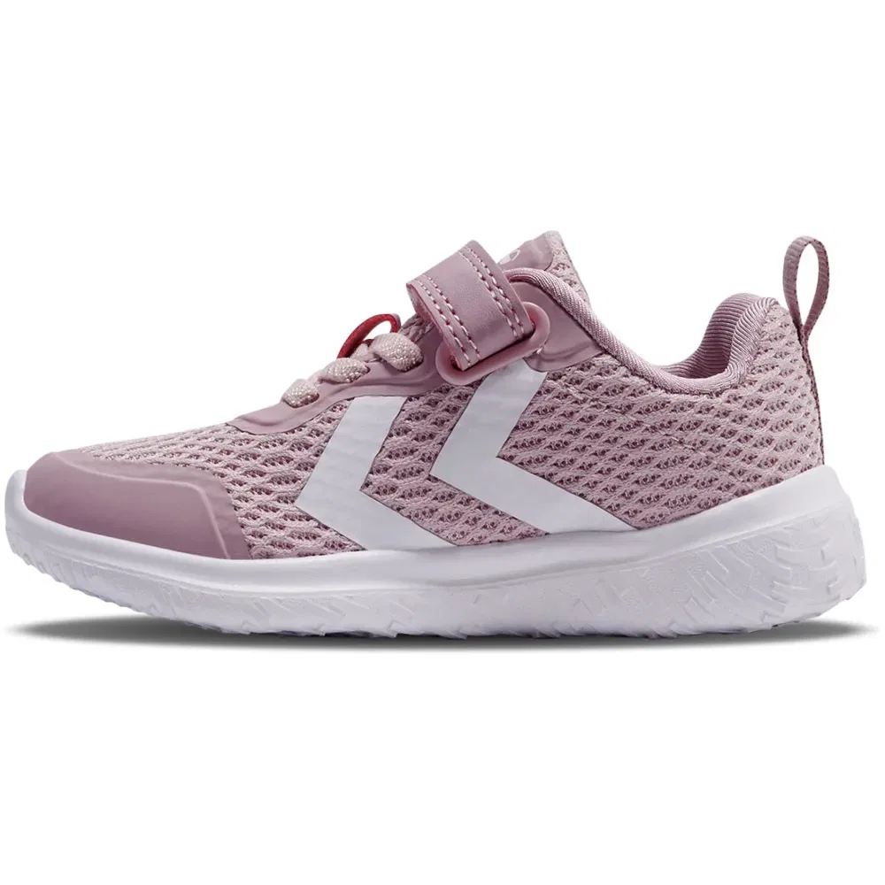Детские кроссовки для девочек с липучками Actus ML Recycled Hummel, Pink — фото 3