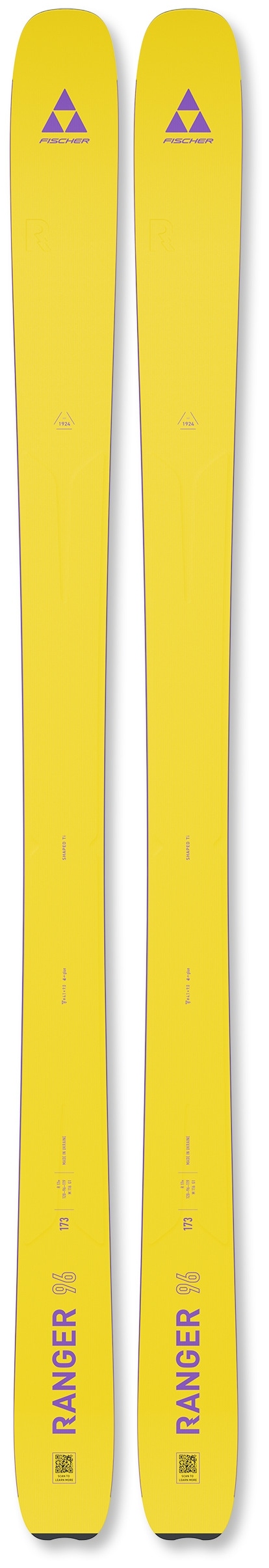 

Новые лыжи Fischer Ranger 96 желтого цвета, 159 см, 2026 год выпуска
