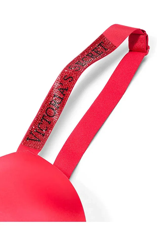 Женский бюстгальтер пуш-ап с блестящими бретелями Victoria'S Secret, Lipstick Red — фото 4
