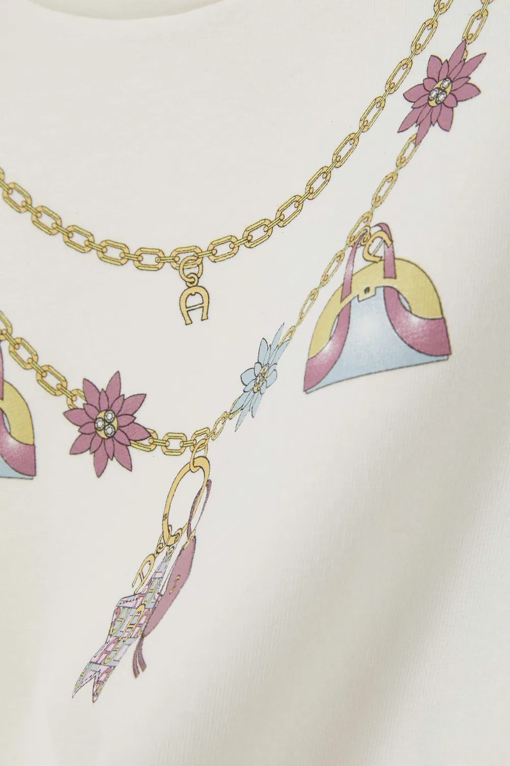 Платье с принтом Charm Necklace AIGNER, белый — фото 3