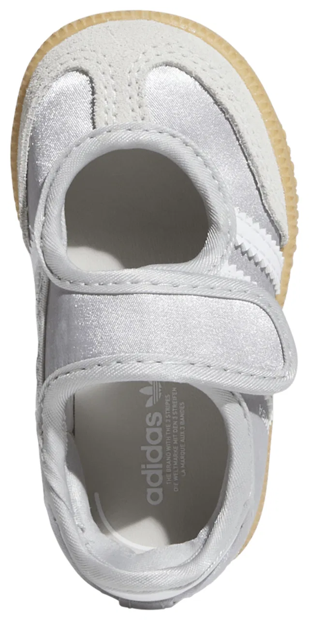 Кроссовки для девочек Samba Jane Adidas, серебристый — фото 4