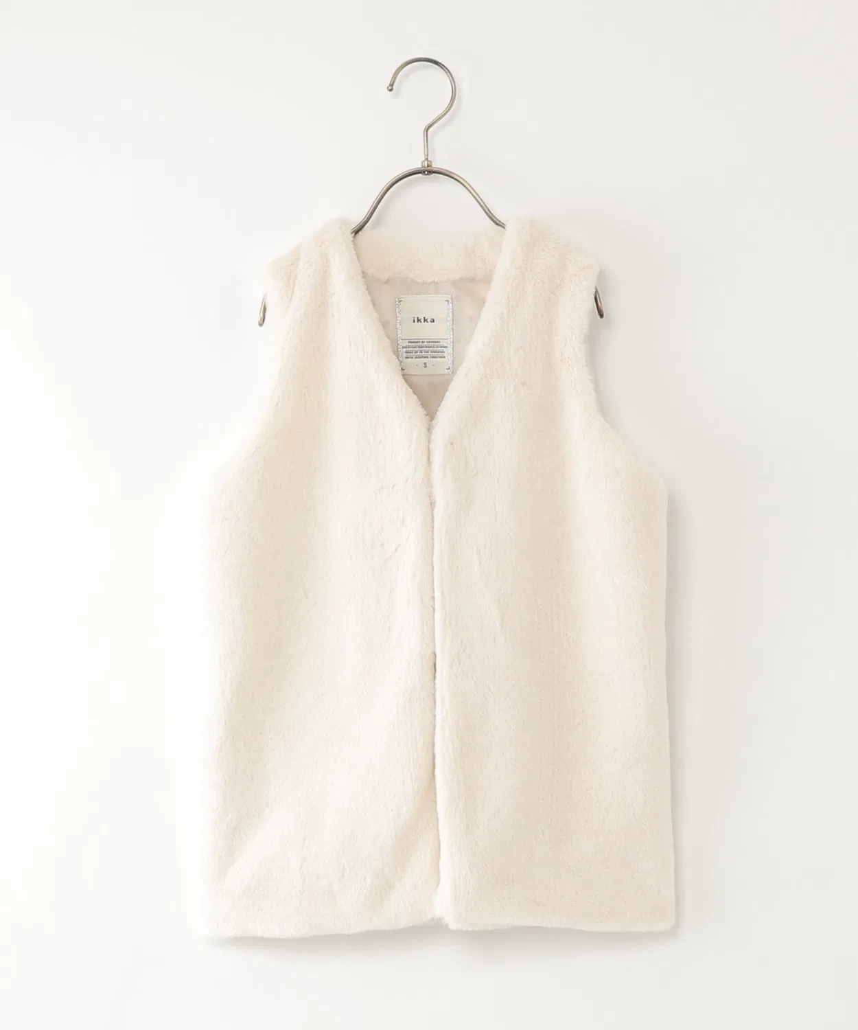 Детский жилет без рукавов из искусственного меха 120-160 см ikka, Off White