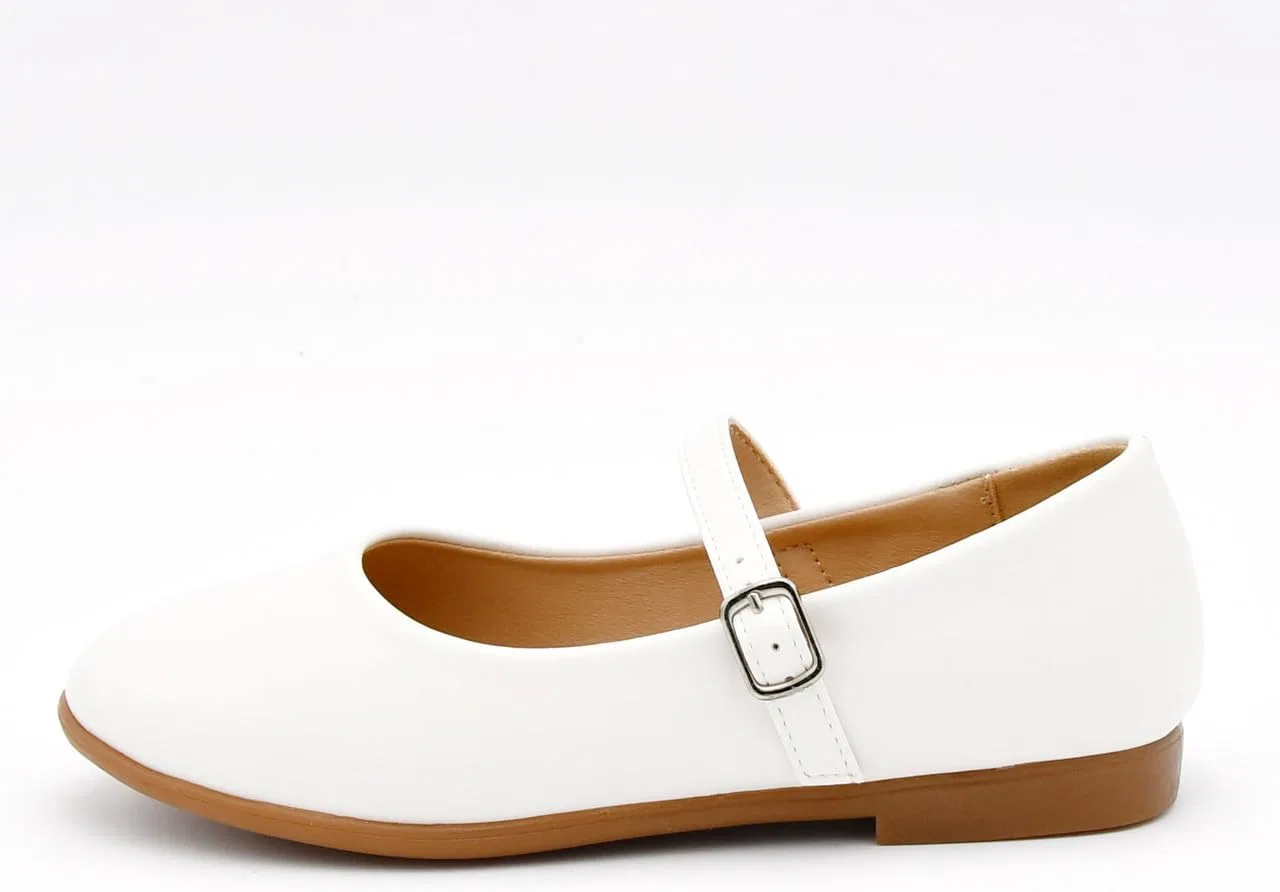 Детские туфли-балетки для девочек с бантом Nova Utopia Nova Footwear, Whitepu — фото 3