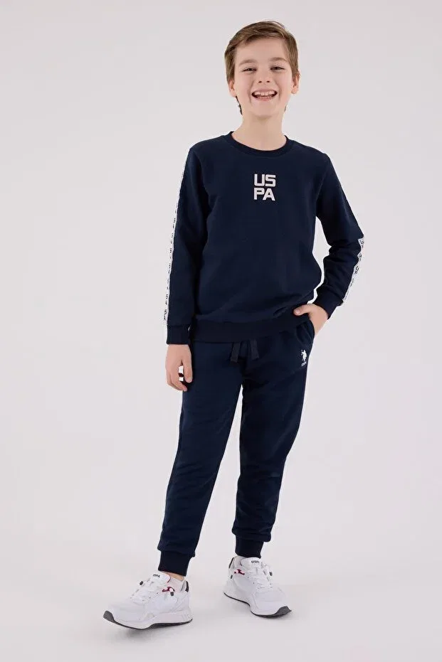 Детский спортивный костюм для мальчиков трикотажный U.S. Polo Assn., Navy Blue — фото 2