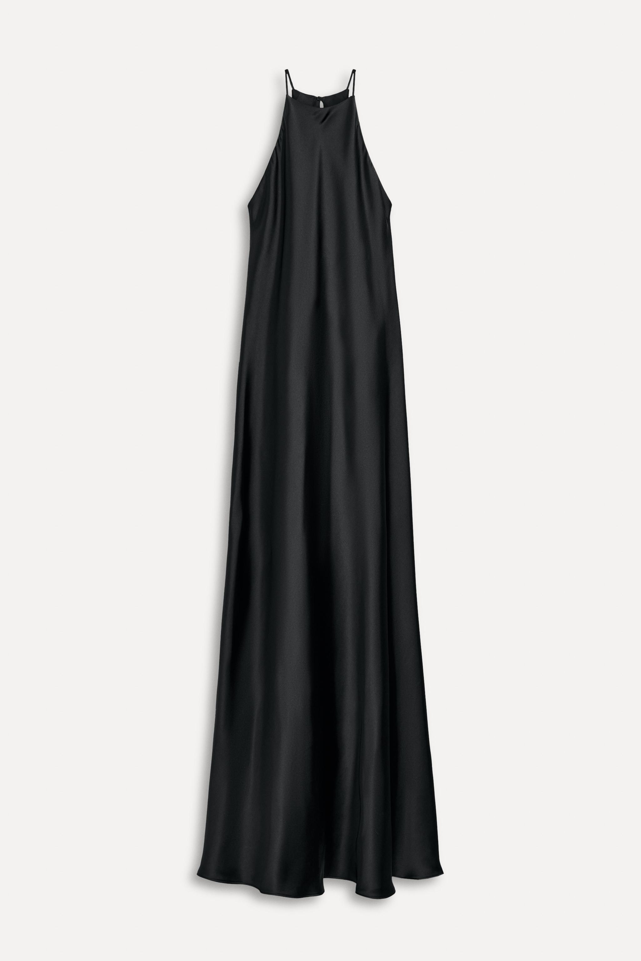 

Платье Zara Satin Midi 50th Anniversary, черный