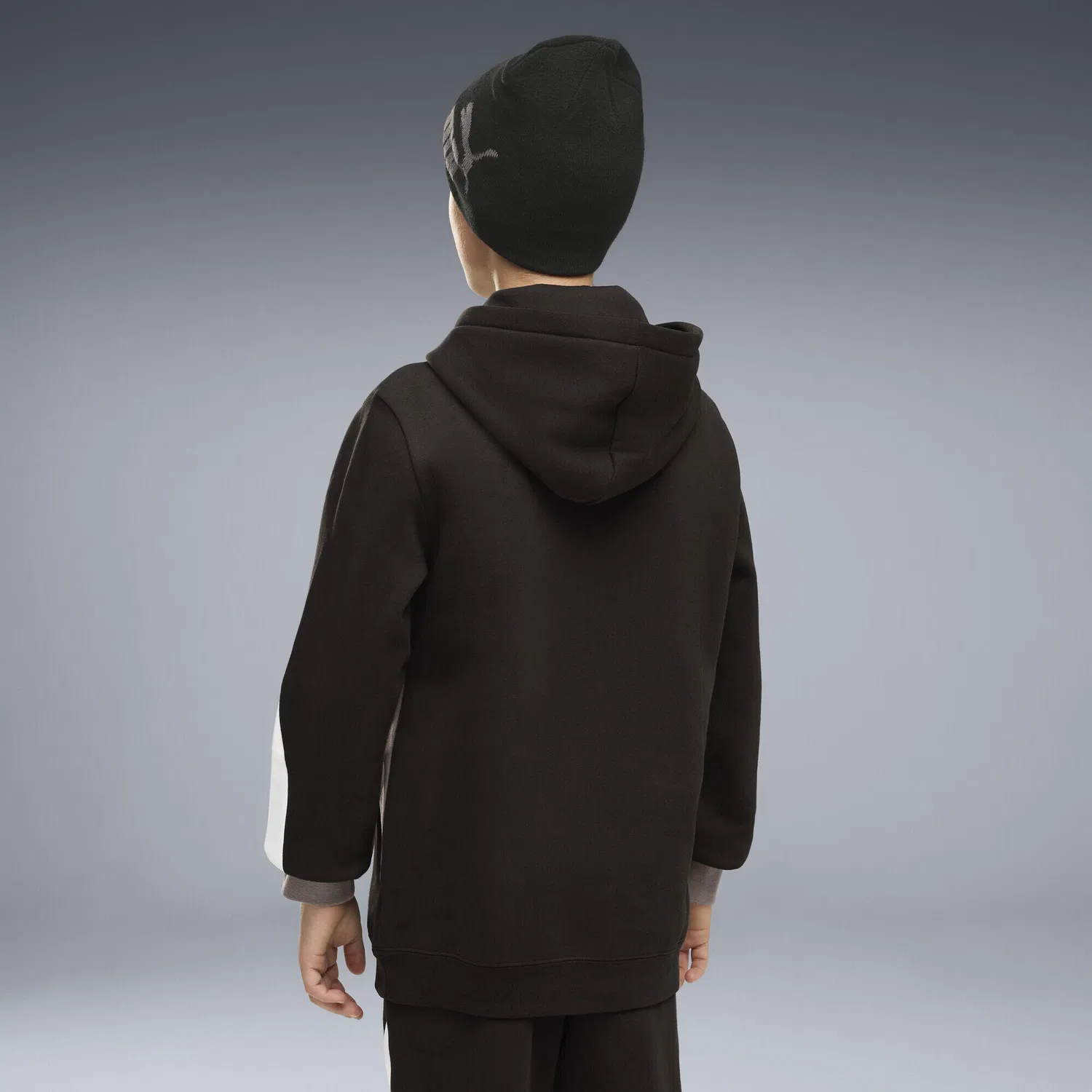 Детское худи с цветовыми блоками Essentials Colourblocked Hoodie Puma, Schwarz — фото 3
