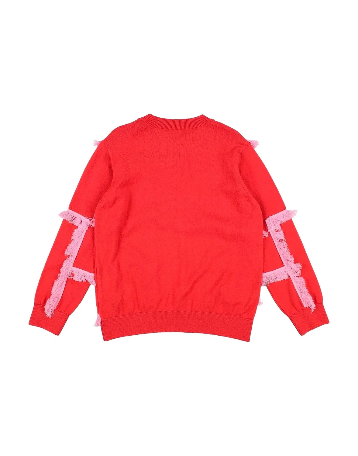 Детский джемпер для девочек с бахромой Stella Mccartney Kids, красный — фото 2