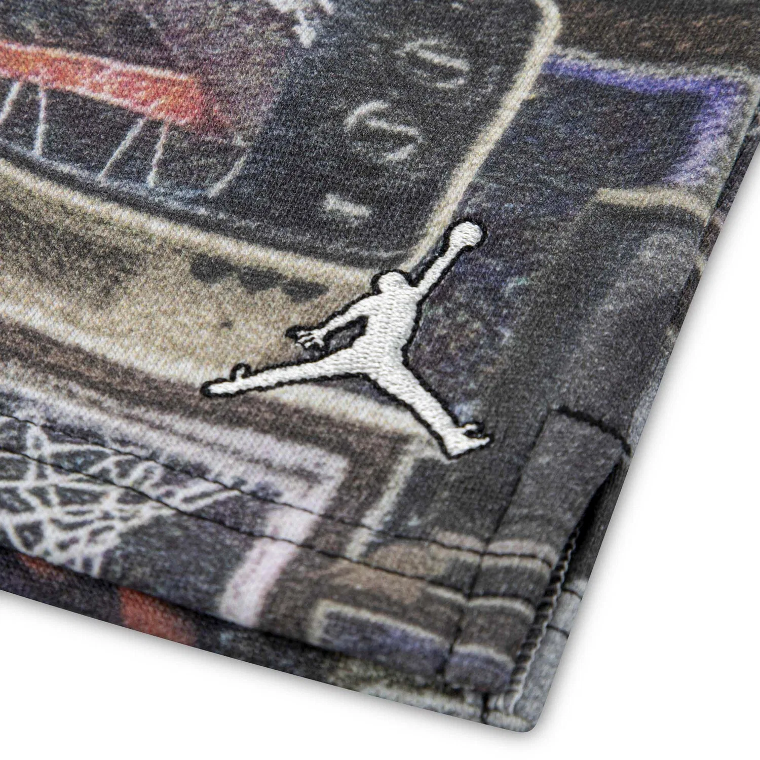 Детские шорты с принтом Jordan Jdb Mj Brklyn Aop Ft Shorts, Schwarz — фото 3