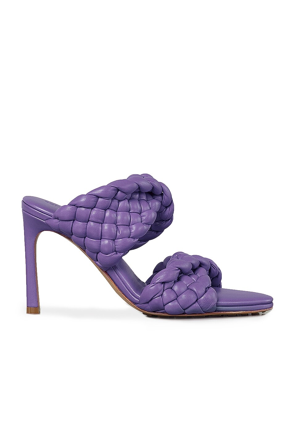 Кожаные сандалии с мягкой подкладкой Bottega Veneta, фиолетовый