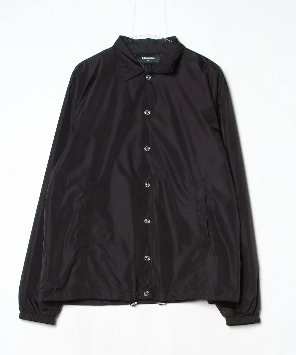Мужское нейлоновое пальто с принтом Obsessed2 DSQUARED2, Black