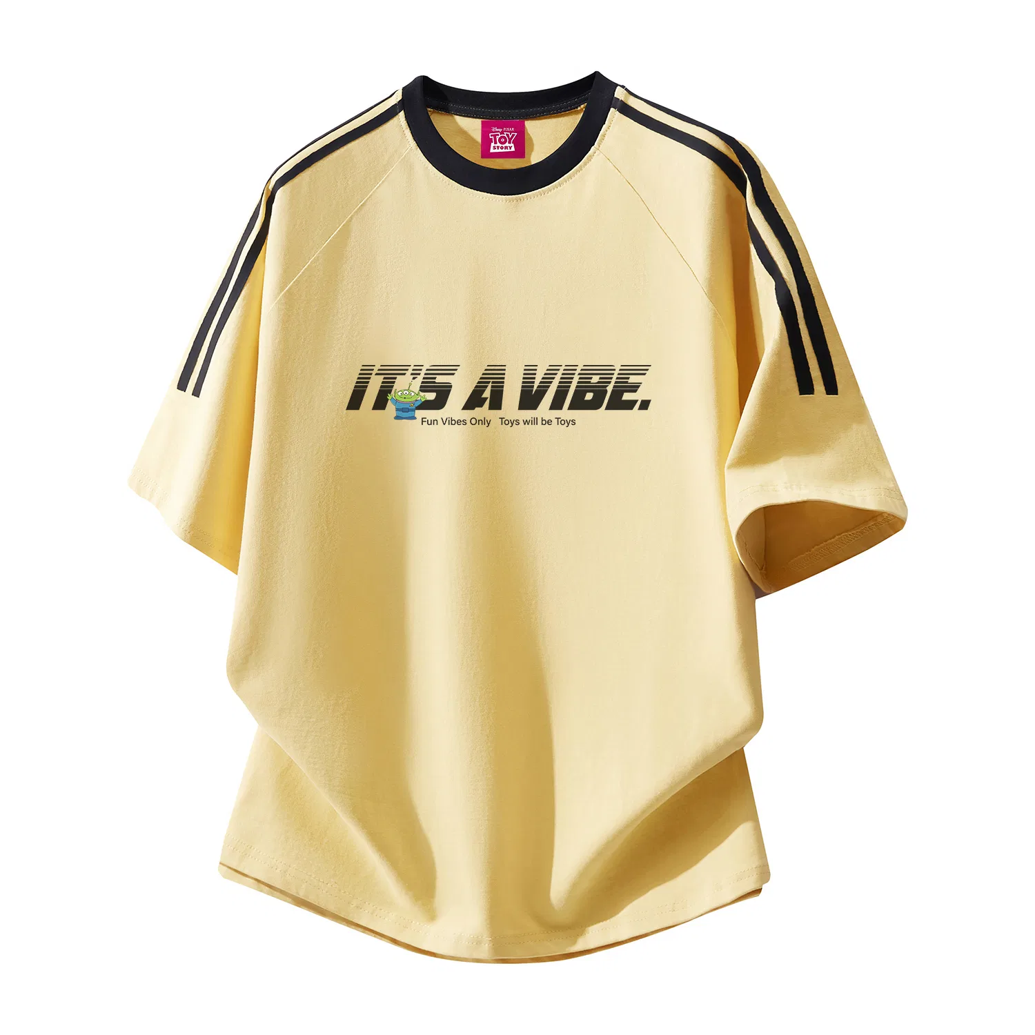 Детская футболка с принтом Disney Unisex Crew Neck Thin Straight Fit, Yellow