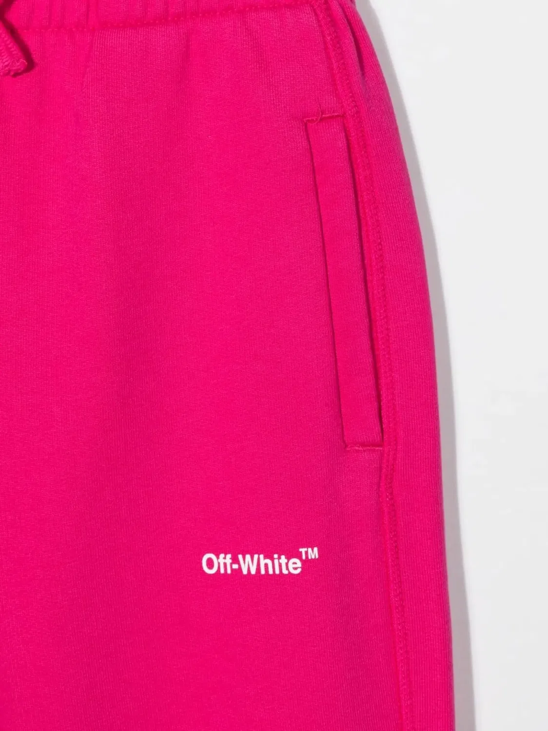Кроссовые штаны с логотипом OFF-WHITE, магента/облачно-белый — фото 2