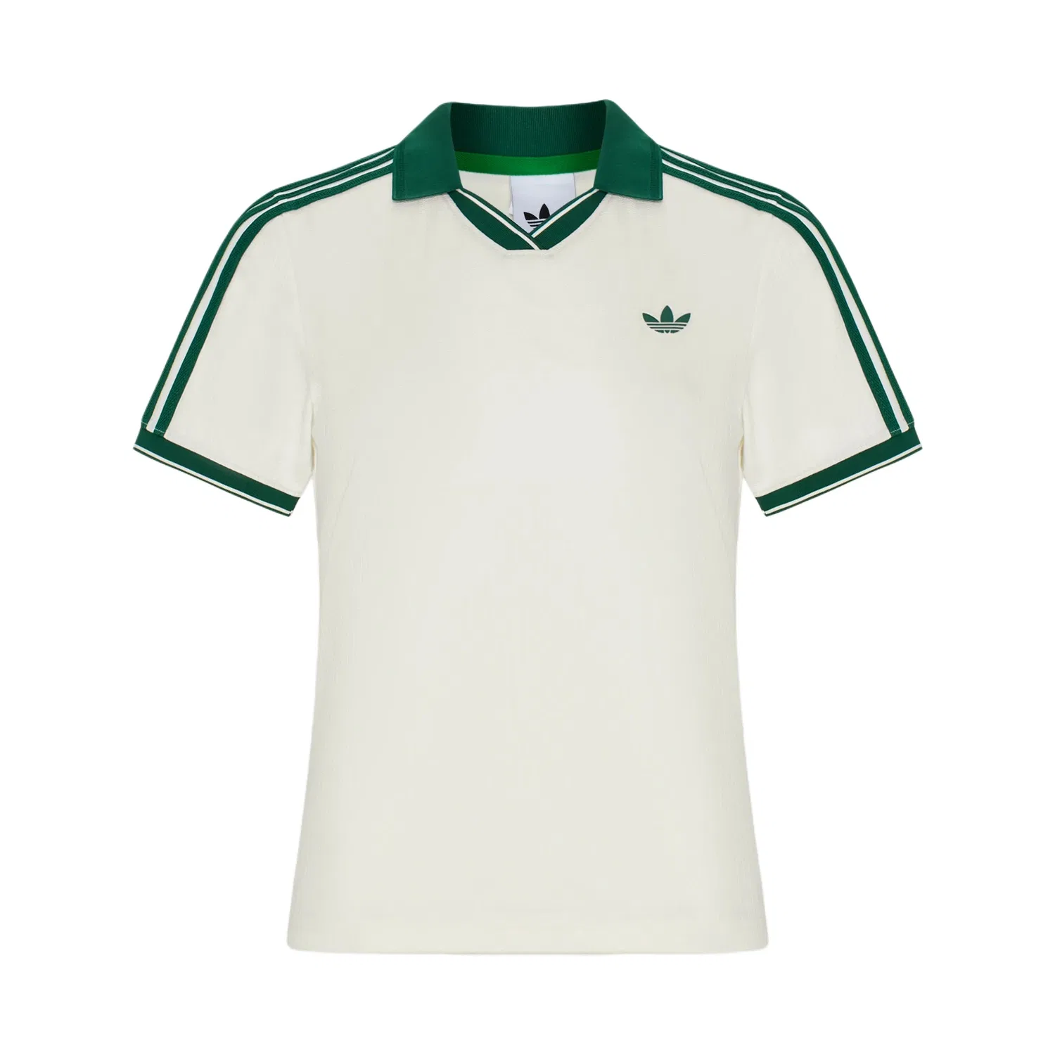 Женское поло с воротником и принтом Tennis Style Collection Adidas Originals, Jade White/Forest Green