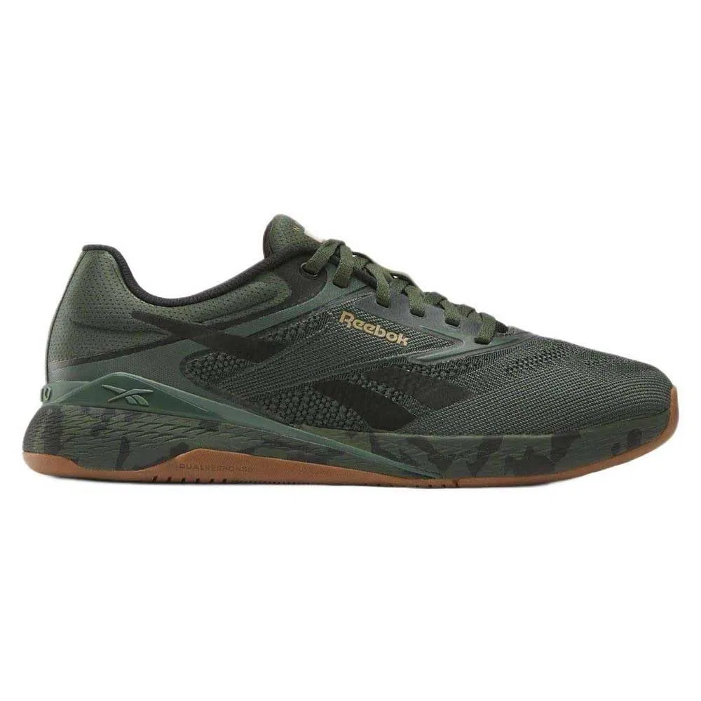 Детские кроссовки для девочек с мягкой амортизацией Nano X5 Reebok, Grit Green Black Khaki Brown