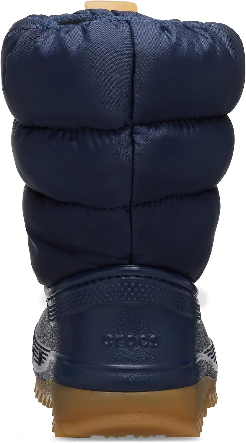 Детские зимние сапоги для девочек Classic Lined Neo Puff Boot Crocs, Navy/Gum — фото 2