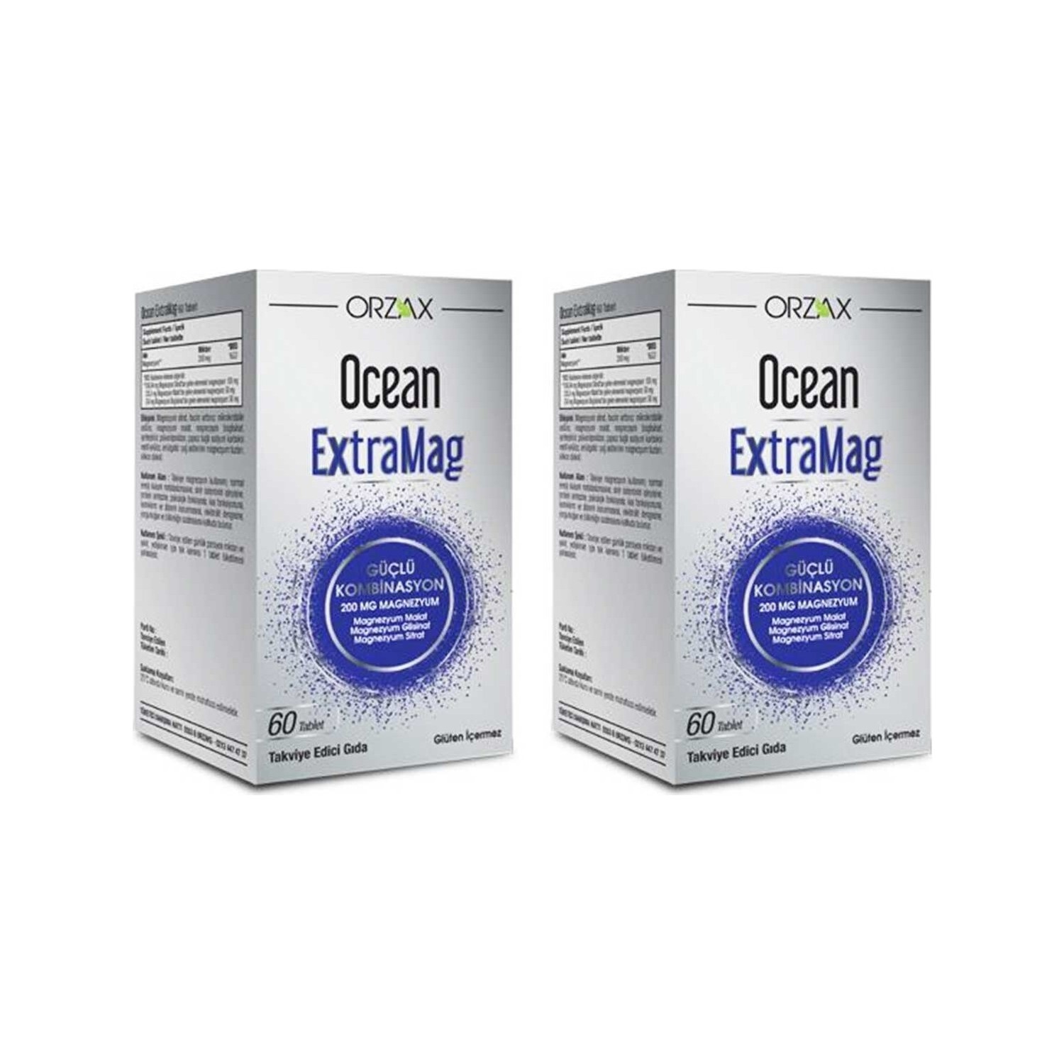 

Добавка Ocean Extramag, 2 упаковки по, 60 таблеток