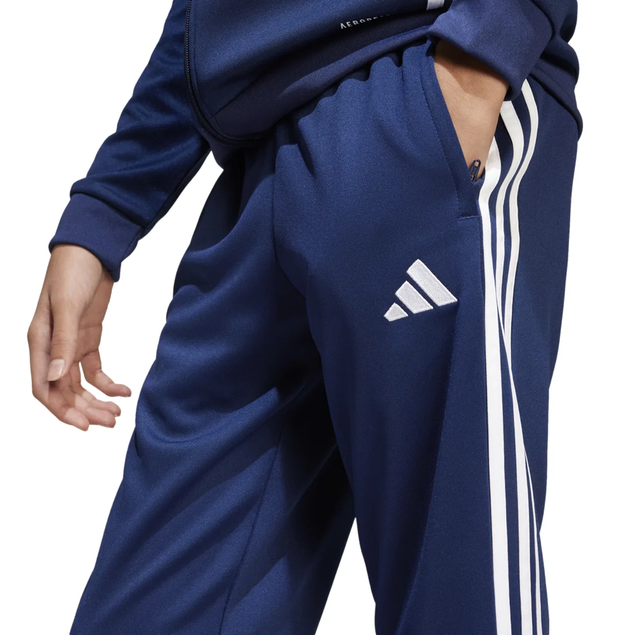 Брюки тренировочные для мальчиков Tiro 25 Essentials Adidas, цвет Team Navy Blue/White — фото 3