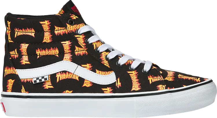 

Кеды Vans Thrasher x Skate Sk8-Hi Allover Thrasher Logo, черный