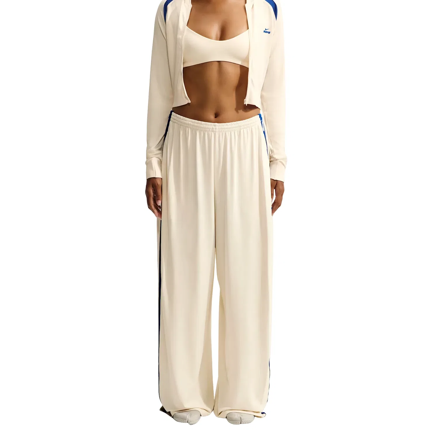 Женские брюки SKIMS Stretch Knit Wide-Leg Pants 'Actv Ivory Cobalt' Nike, Actv Ivory/Cobalt — фото 4