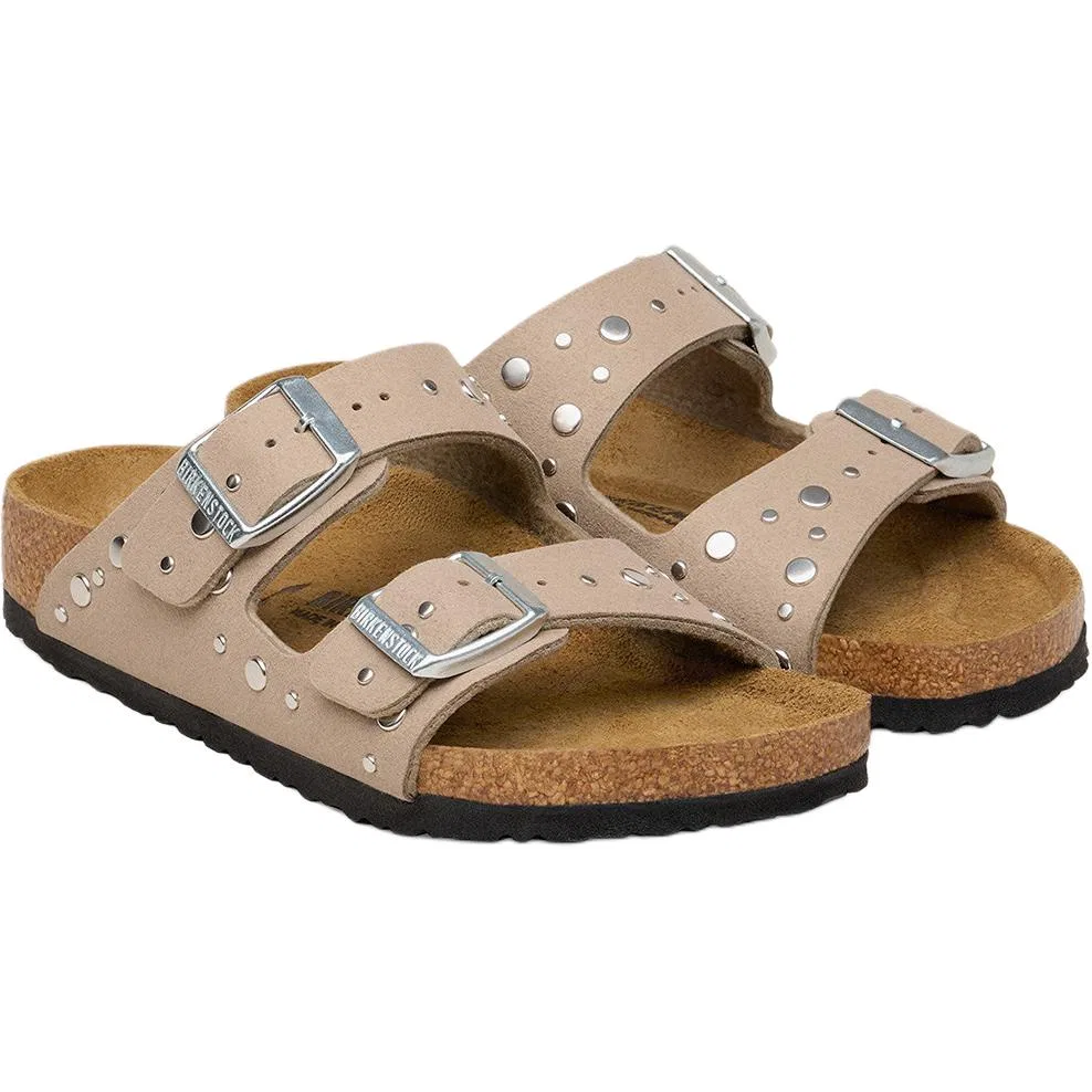 Детские сланцы из синтетической кожи Arizona Birkenstock, Brown — фото 3