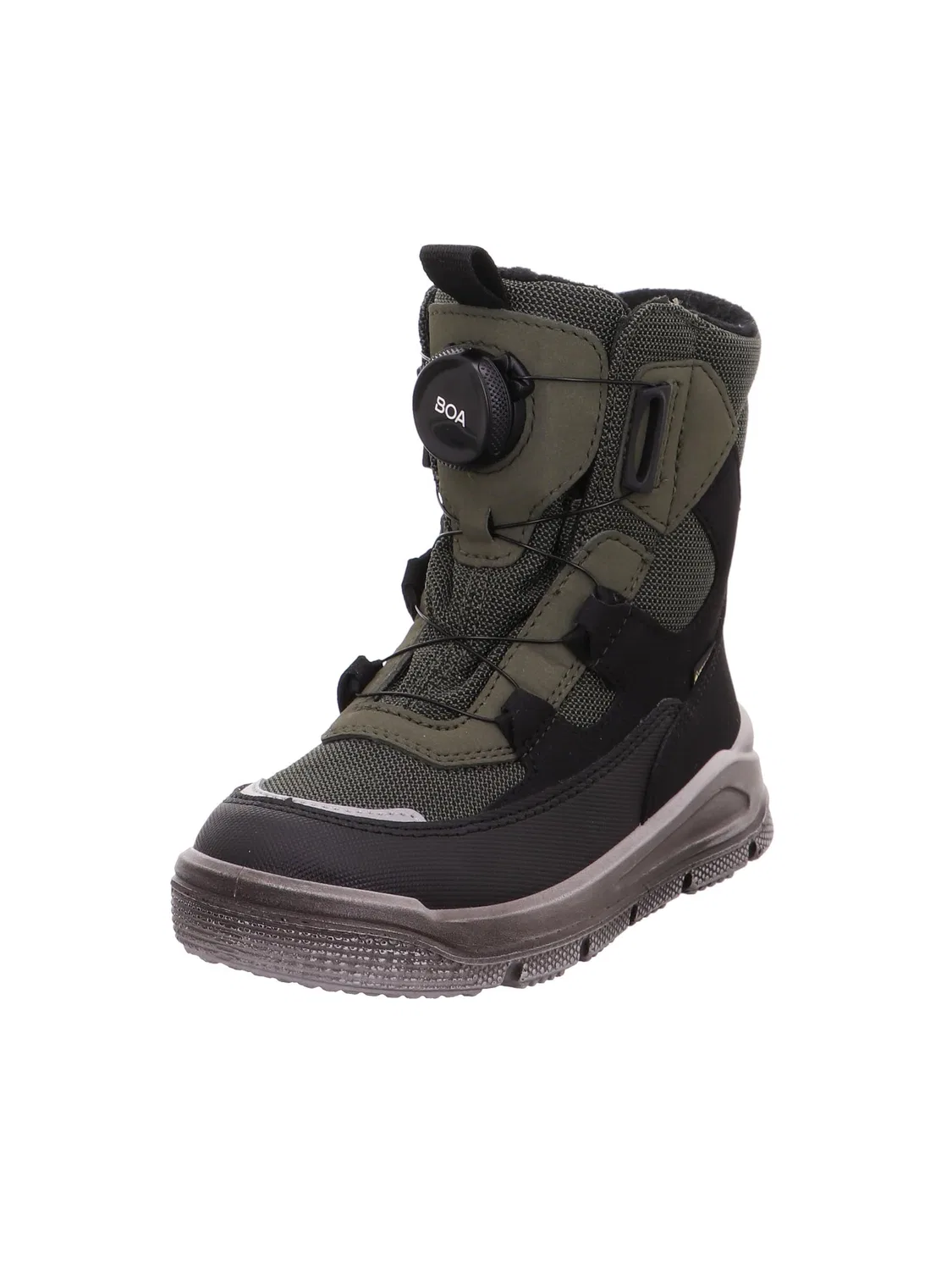 Детские ботинки для мальчиков с принтом Mars Superfit, Black Green 0000