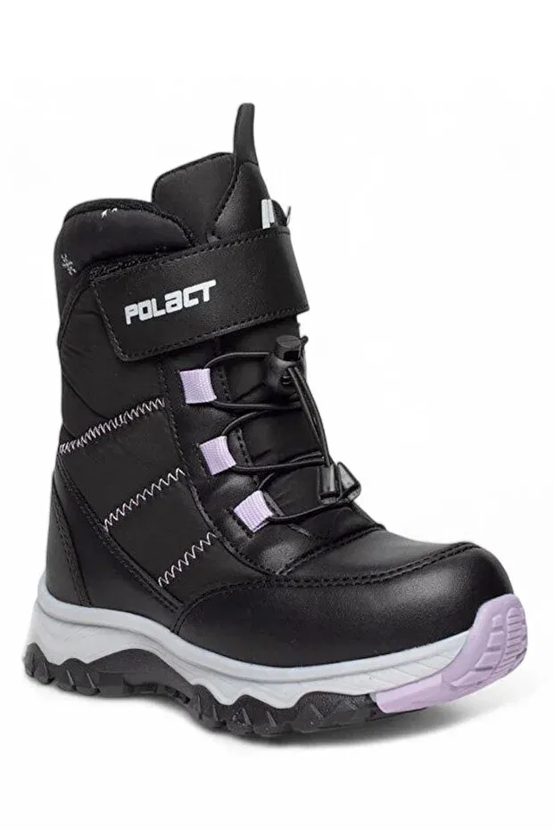 Детские снежные ботинки для девочек водонепроницаемые Plc Black Lilac Bluefeet, Black Lilac — фото 2