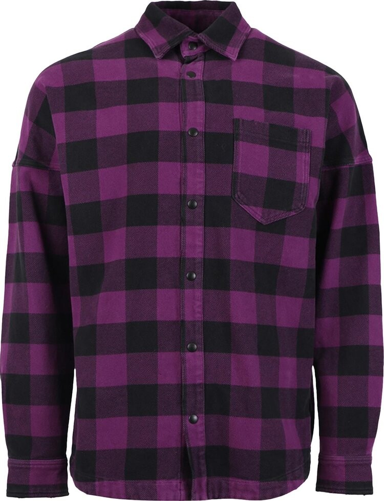 

Рубашка Palm Angels Classic Logo Overshirt 'Purple/White', фиолетовый