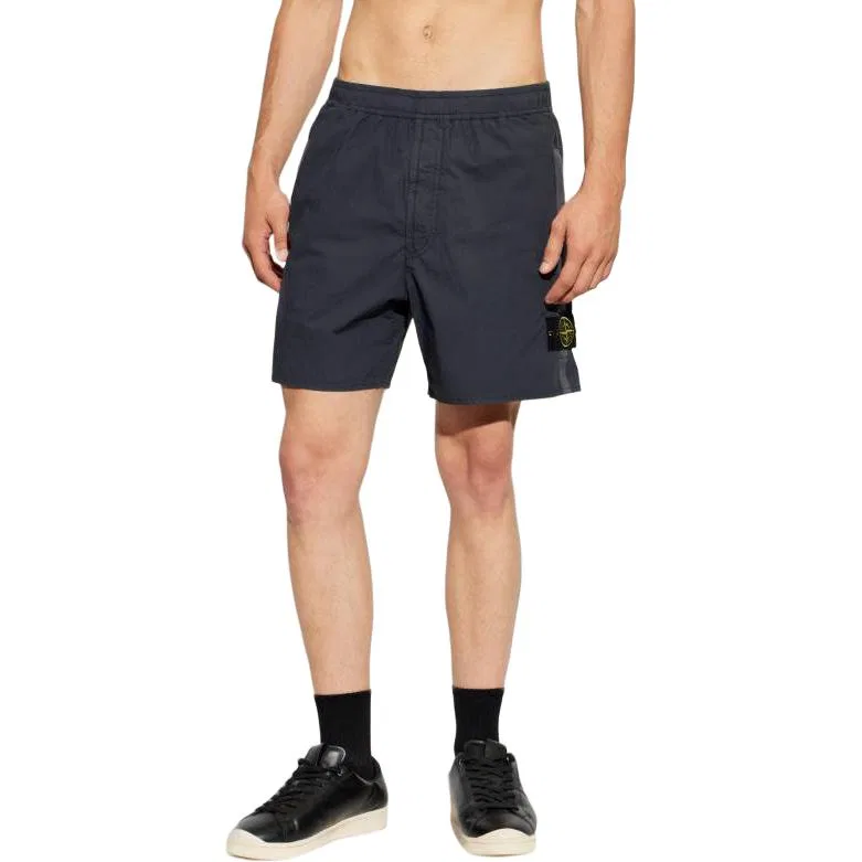 Мужские шорты Casual Black STONE ISLAND, Черный — фото 4