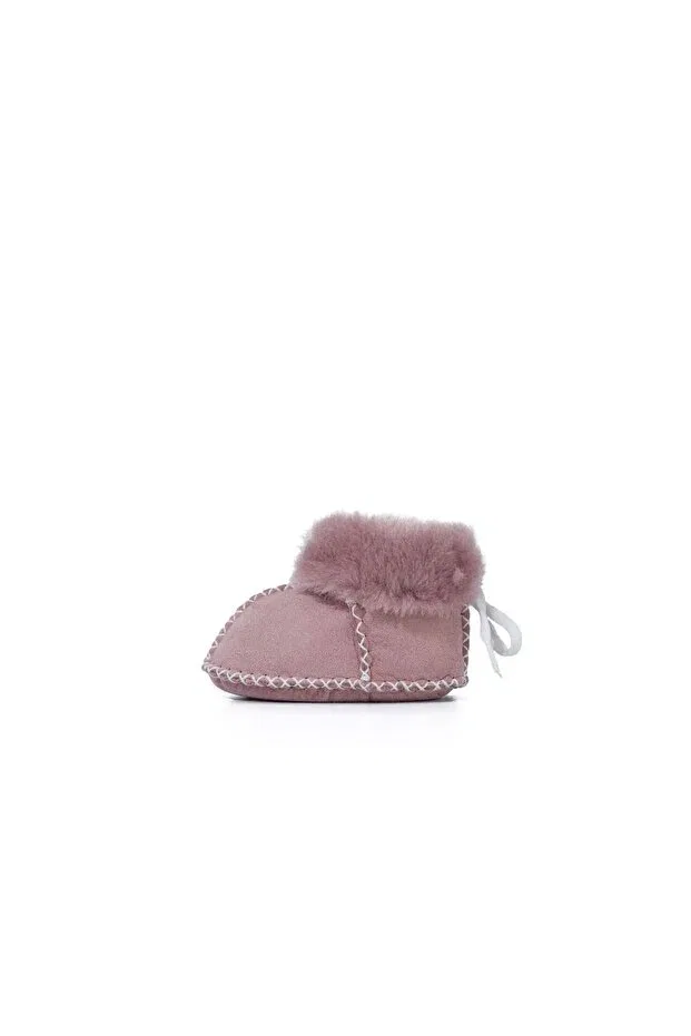 Детские кожаные пинетки с кружевами Greef, Lilac