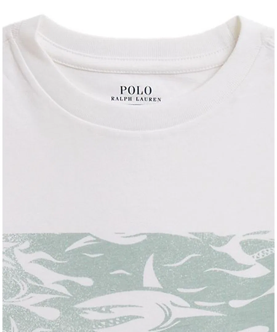 Футболка с коротким рукавом с принтом и эффектом тай-дай Polo Ralph Lauren, White — фото 3