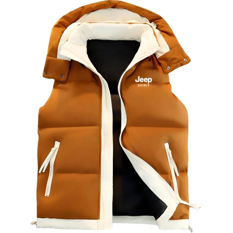 Детский жилет с капюшоном JEEP SPIRIT, Coffee