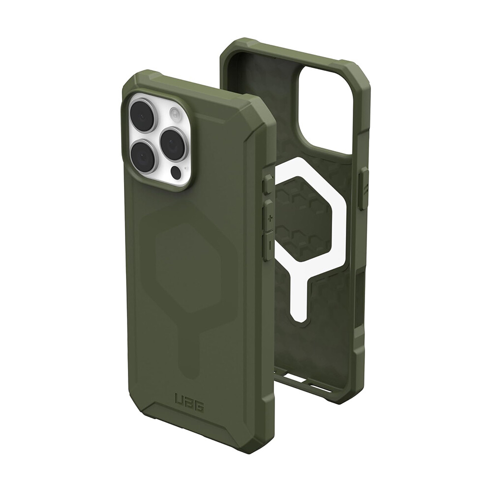 

Чехол UAG Essential Armor для iPhone 16 Pro Max с MagSafe, Olive Drab, Зеленый, Чехол UAG Essential Armor для iPhone 16 Pro Max с MagSafe, Olive Drab