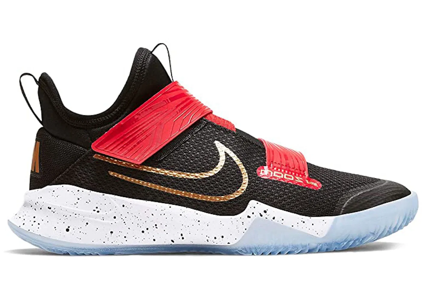 Детские кроссовки с длинным шнурком Nike Zoom Flight Nike, Black/Metallic Gold/University Red