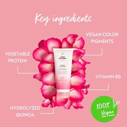 Four Reasons Color Mask Розово-розовый тонизирующий кондиционер для нанесения цвета, 6,76 жидких унций — фото 3