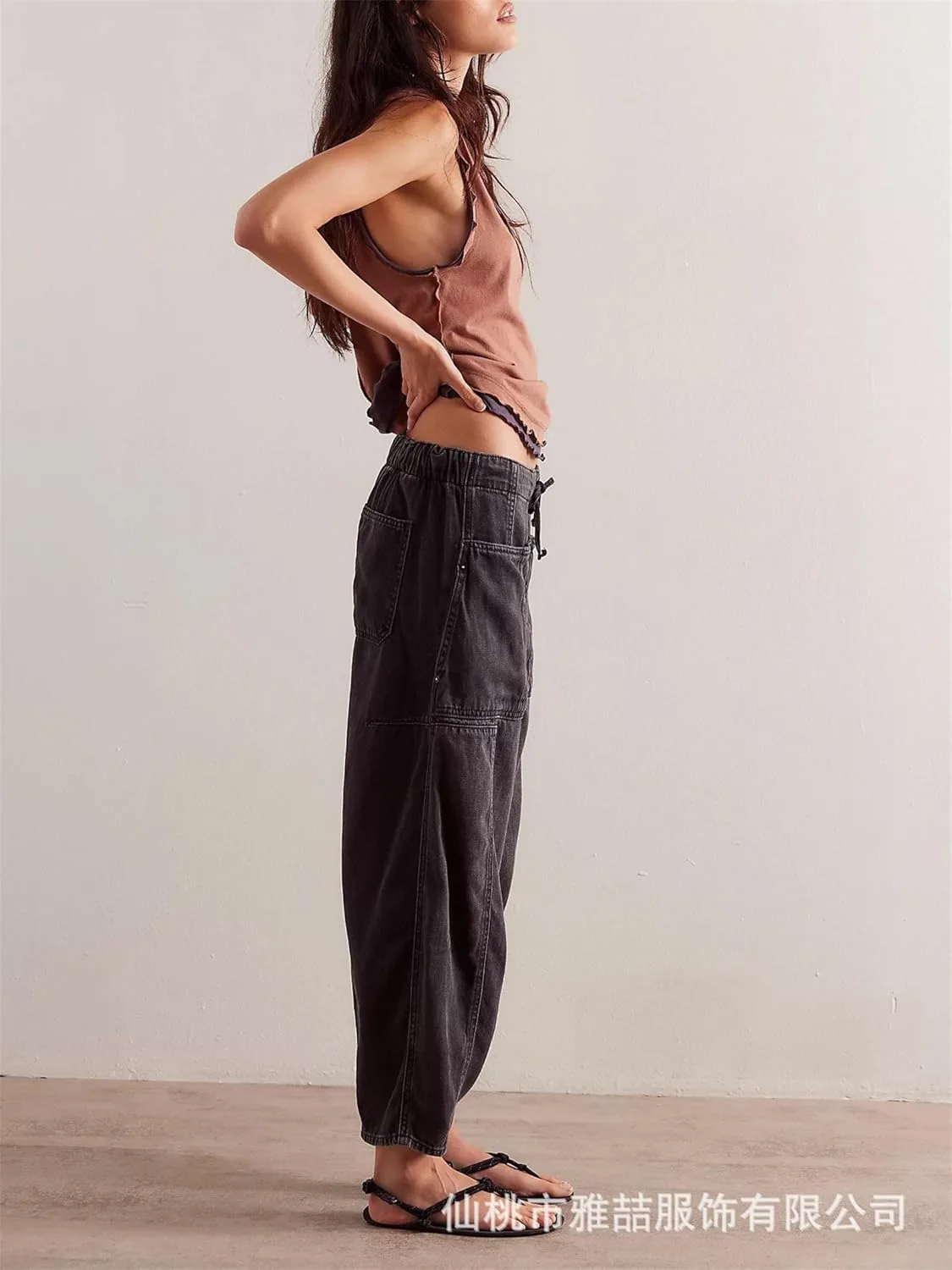 Женские джинсы Barrel, Casual Loose Mid Rise — фото 3