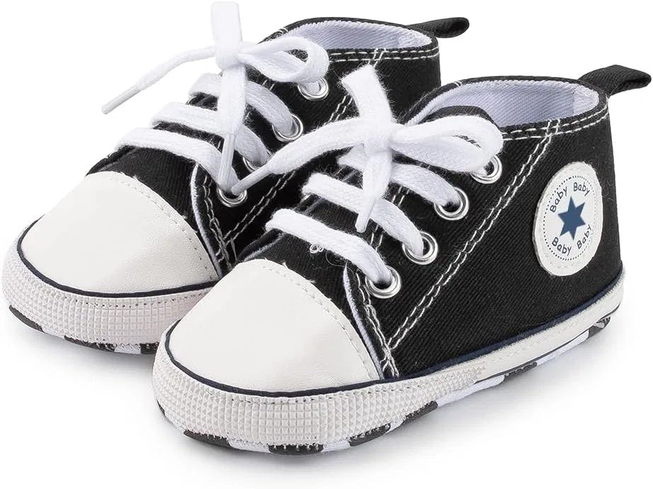 Детские кеды для девочек и мальчиков с высоким верхом Meckior, Black
