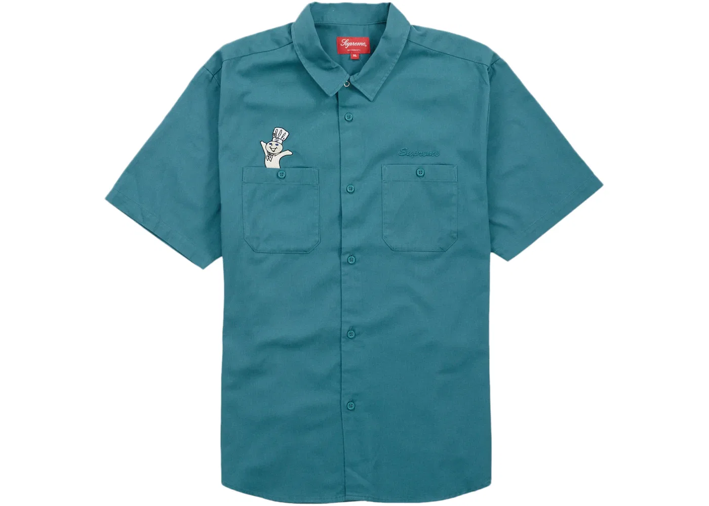 Мужская рубашка с коротким рукавом Supreme Doughboy S/S Work Shirt, Work Green
