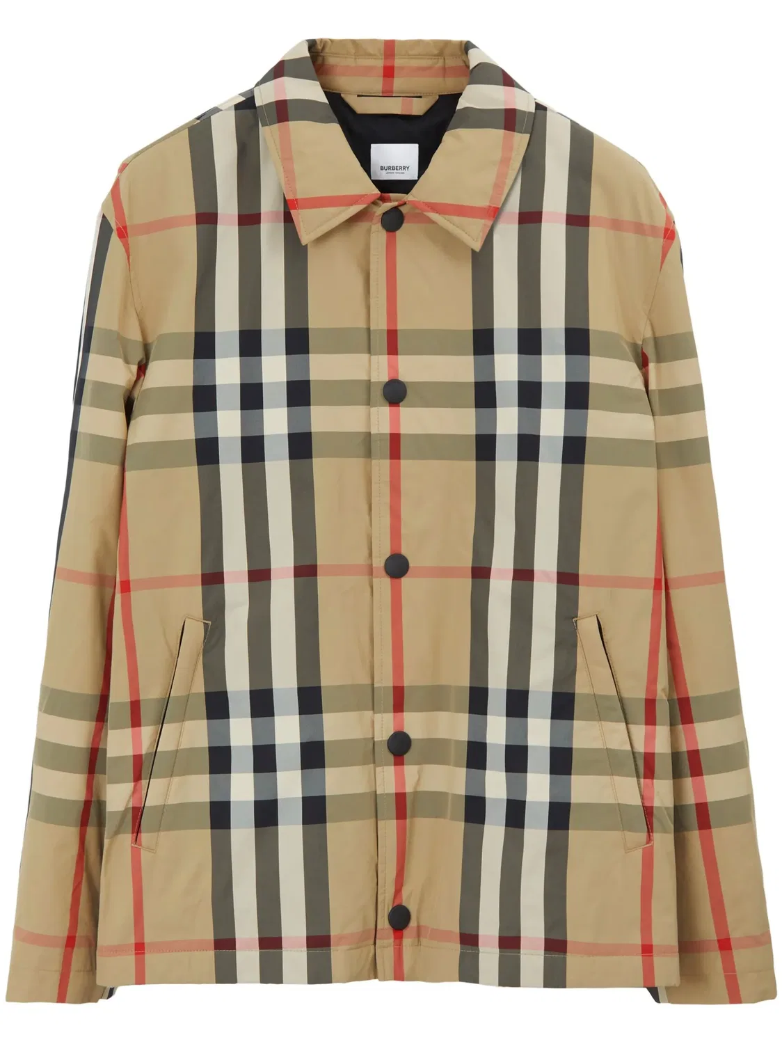 Рубашка-куртка в клетку Burberry, нейтральные
