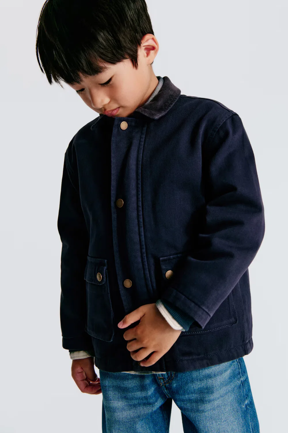 Куртка из хлопчатобумажной саржи H&M, Marineblau