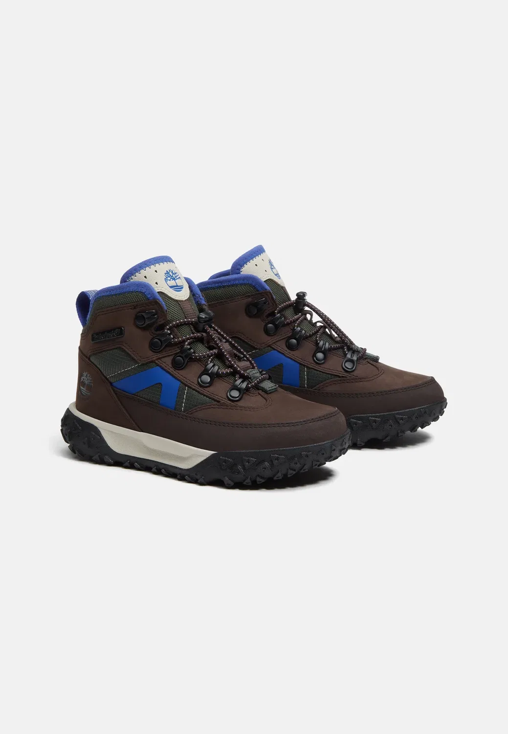 Ботинки средней высоты с эластичным шнурком - ботильоны на шнуровке Timberland, Dark Brown — фото 2